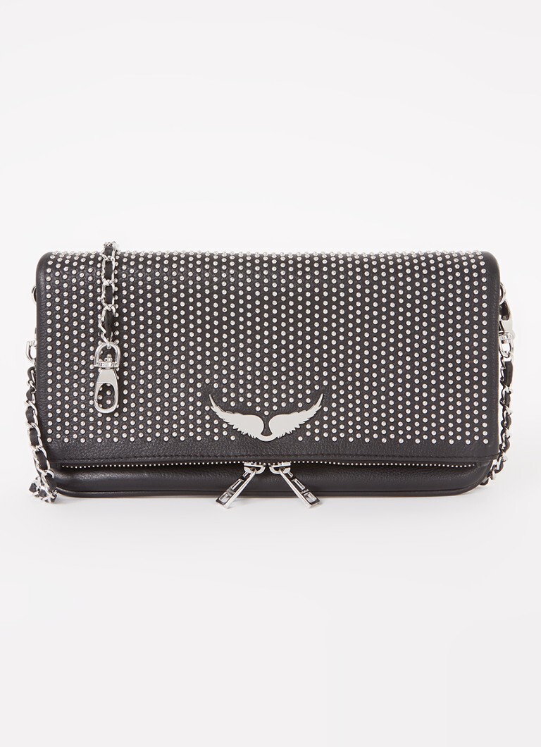 Zadig&Voltaire Zadig&Voltaire Rock Dotted clutch van leer