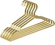 Amber thuis 20 stuks 42cm aluminium ijzeren hangers, mat goud metalen hangers met antislip groef voor pak t-shirt shirt jasje geklede broek, stevig en lichtgewicht