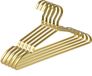 Amber thuis 20 stuks 42cm aluminium ijzeren hangers, mat goud metalen hangers met antislip groef voor pak t-shirt shirt jasje geklede broek, stevig en lichtgewicht