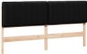 vidaXL - Gestoffeerd hoofdbord - Bruin en zwart - 200 cm - Massief grenenhout
