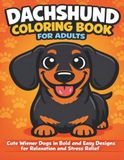 Dachshund Coloring Book for Adults: Cute Wiener Dogs in Bold and Easy Designs for Relaxation and Stress Relief