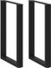 vidaXL Pieds de table de bar - 2 pièces - Forme en U - 60x(90-91) cm - Acier - Noir