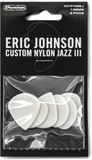 JIM DUNLOP Eric Johnson Custom Nylon Jazz III plectrums, wit, 6 stuks 407P138EJ