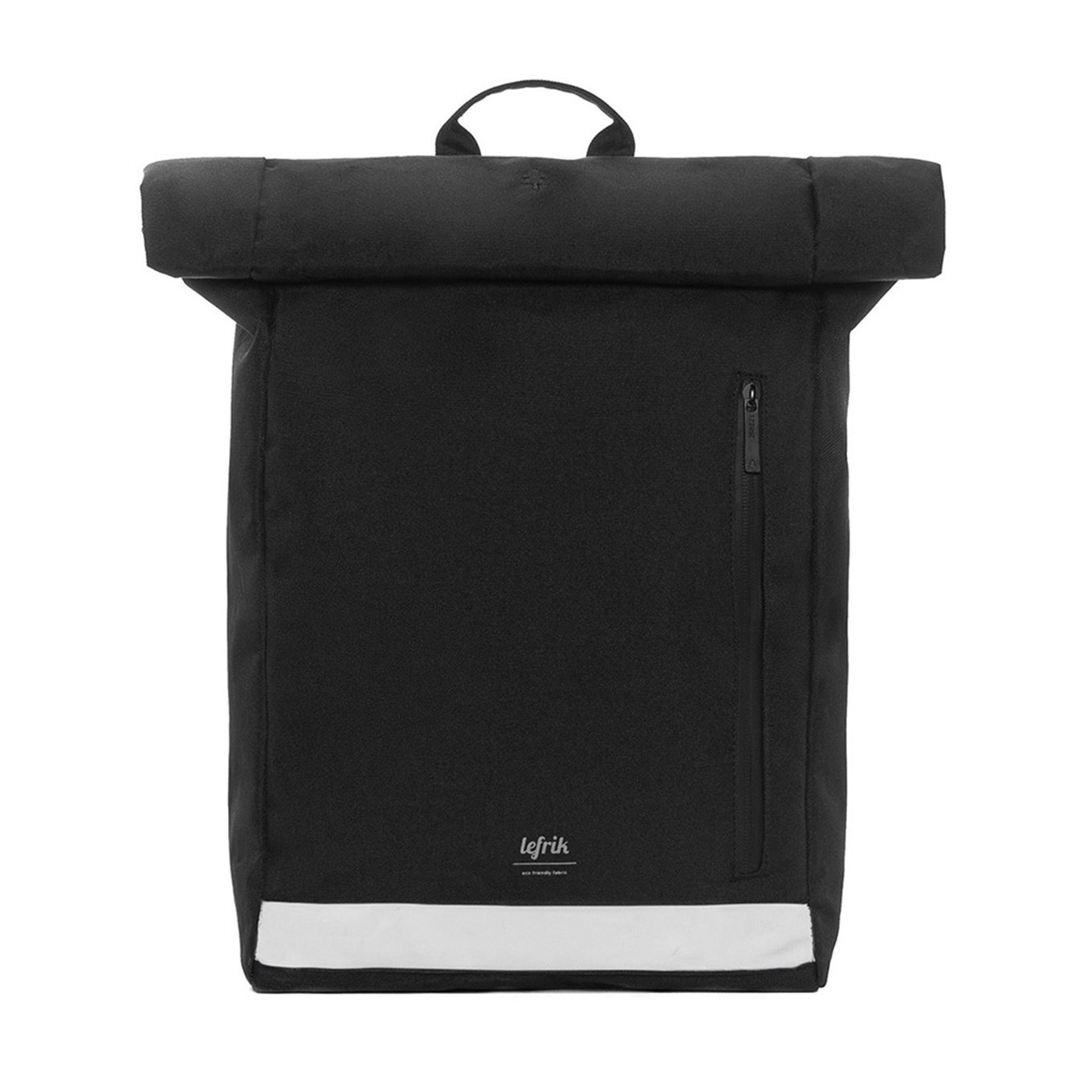 Lefrik Reflective Roll Rolltop Laptop Rugzak - Eco Friendly - Recycled Materiaal - 15,6 inch - Black
