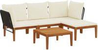 vidaXL Tuinbank Massief acaciahout & touw Naturel