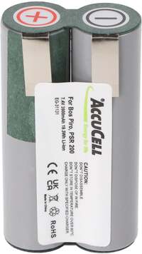 ACCUCELL Batterij geschikt voor Bosch Piro batterij PSR 200 Li-ion 7,2-7,4 volt 2600 mAh 19,3 Wh