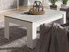 Table basse rectangulaire GENJI 135 cm béton/blanc