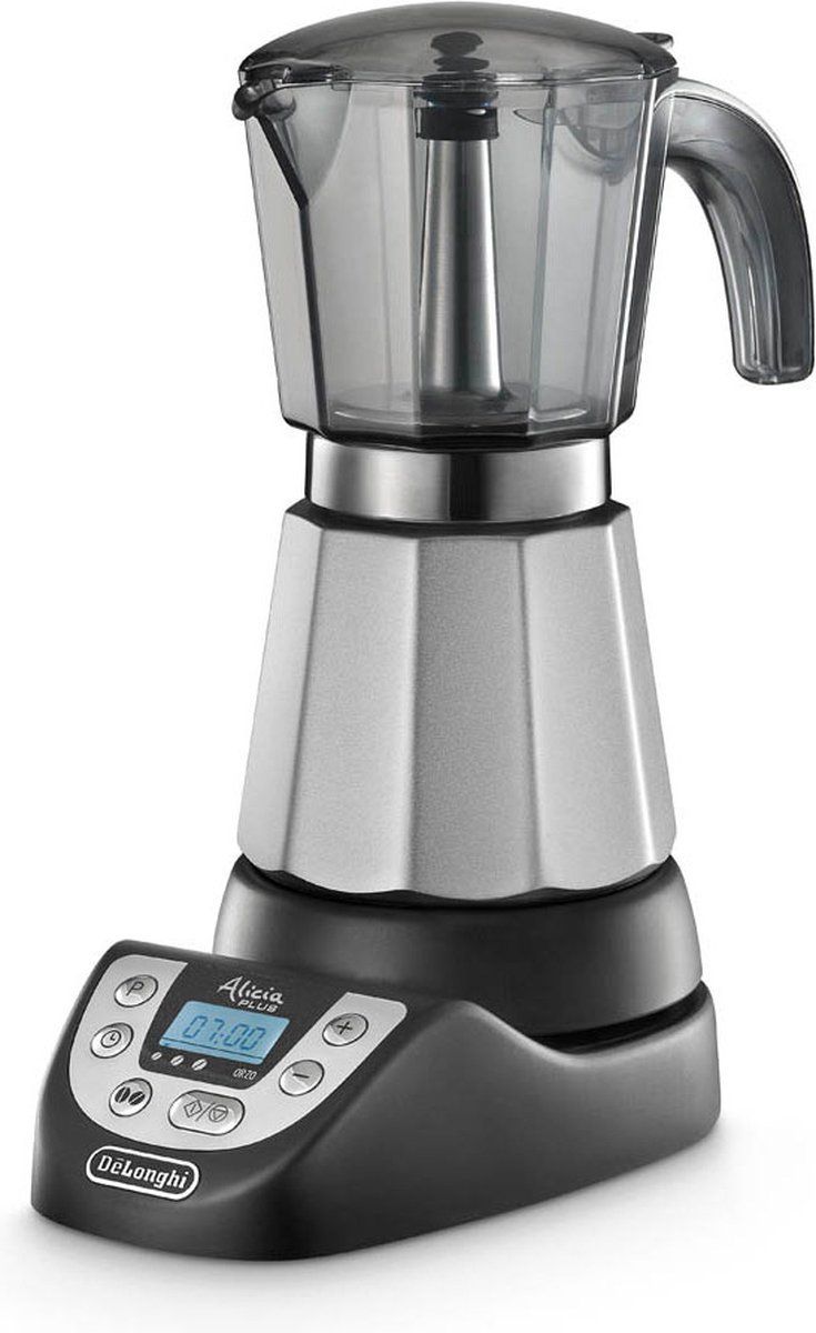 De'Longhi Alicia PLUS EMKP 63.B elektrisch moka-koffiezetapparaat, 3-6 kopjes, 450 W, zwart/zilver