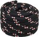 vidaXL Multifunctioneel touw 40 mm 25 m Zwart en Rood PP