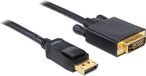 Delock DisplayPort naar DVI Beeldscherm Kabel - zwart - 3 meter