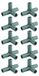 Merkloos Icecat 10 Stuks 4-Weg 16mm Elbow Plastic Pijpmontage