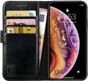 Rosso Element Hoesje Geschikt voor Apple iPhone XS / X Book Cover Zwart