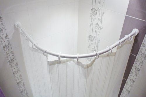 KS Handel 24 ALU BOGENSTANGE 80x80 cm DOUCHGORDIJNSTANG OVAAL Wit