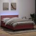 Maison Exclusive - Lit boxspring avec matelas et éclairage LED, rose, 160x210 cm, velours