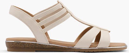 Graceland Beige Sandalen - Maat 36 - Vrouwen - Platte sandalen
