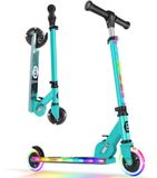 Trottinette pour enfants pliable avec roues LED Noir