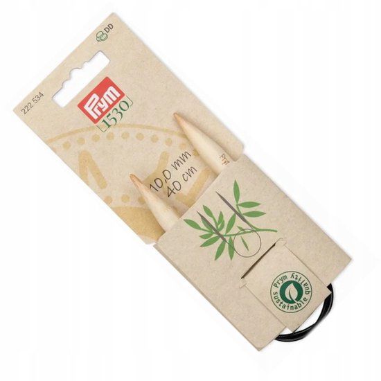 Prym Bamboe Breinaalden met Snoer 40cm Maat 10