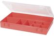 Organizer boîte de rangement - 8 compartiments - Rouge - 22,5 x 33,5 x 5,5 cm - Polypropylène - Boîte de tri pour vis