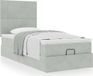 Maison Exclusive - Cadre de lit ottoman avec matelas, gris clair, 90x200 cm, velours