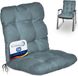 Beautissu Flair NL Coussin de chaise Basse Dossier 100x50x8 cm Bleu pigeon Coussin de chaise de jardin
