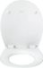 Duravit Siège de WC universel Ovale Profond 448mm, Recouvrant Softclose, détachable, Charn. Acier inoxydable, Blanc