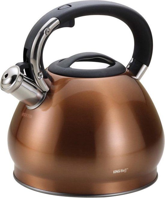 Kinghoff 1213 - Fluitketel - 3.4 liter - RVS - Koper