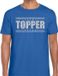 Bellatio Decorations Shoppartners Bv Blauw Topper shirt in zilveren glitter letters heren - Toppers dresscode kleding S