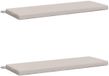 vidaXL Bankkussens SOEST 2 st 100% Polyester Wit 120 x 40 x 5 cm