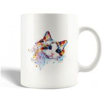 Maniacase Keramische Mok Bengaalse Kat Abstract Van Veelkleurige Schilderijen