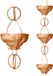 Monarch Pure Copper Oriental Hammered Cup Rain Chain, 8.5-Foot Length