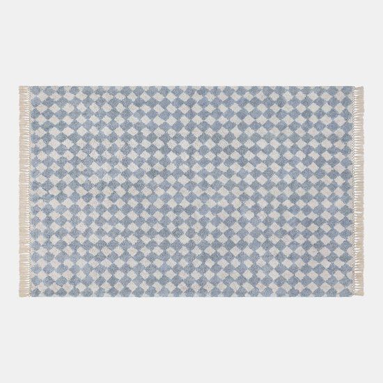 Loberon Vloerkleed Wayburn blauw/crème