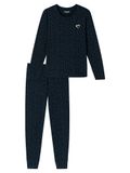 SCHIESSER Pyjama lang Dames nachtblauw