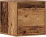 Syfax Opbergbox met lade 40,5x40x40 cm bewerkt hout oud houtkleurig