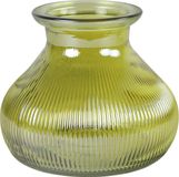 Decostar Vase en verre jaune/transparent - 12 x 15 cm