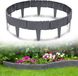 UISEBRT 17,5m dalles gazon, plastique, aspect pierre, bordure de jardin en polypropylène, clôture, bordure de tonte, bordure décorative, 1 élément, dimensions (L x H x P) : 25x23x1 cm, anthracite