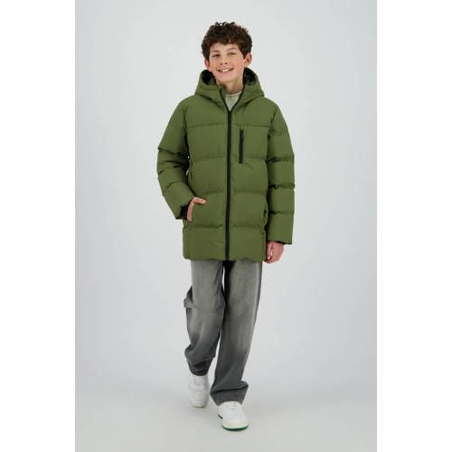 Raizzed parka donkergroen Jas Jongens Polyester Capuchon Effen - maat 140