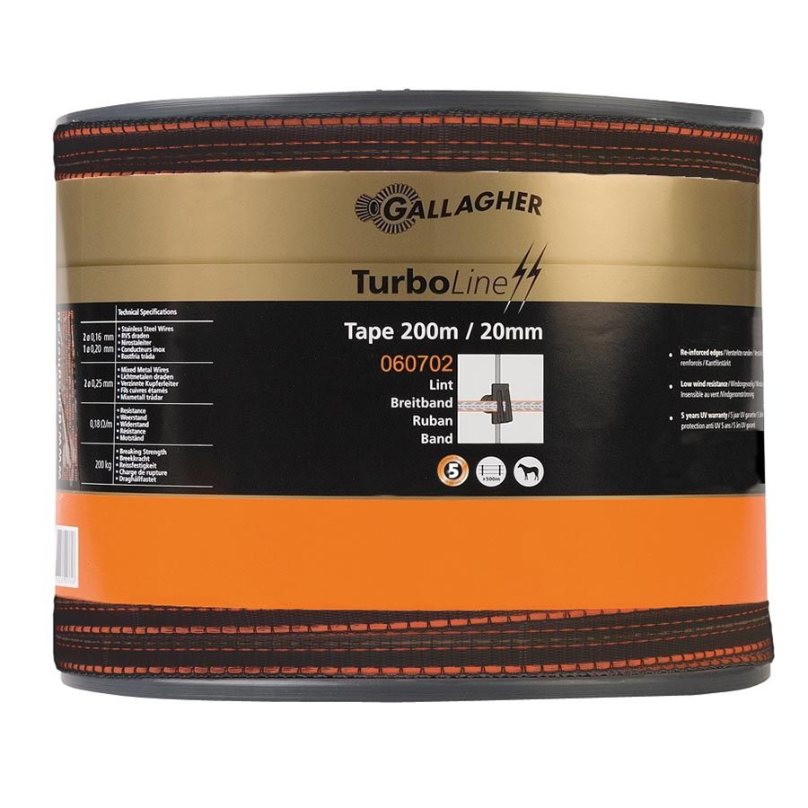 Gallagher Schriklint TurboLine (20 MM / Terra) - 200 Meter