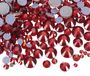 Heetfix Strasssteentjes, 1036 stuks, glas, 5 verschillende maten, donkerrood