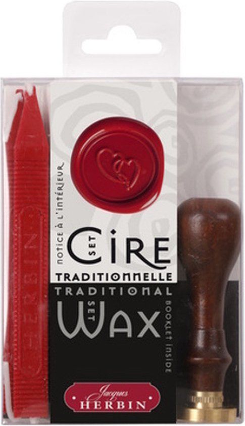 Herbin Lakzegel Set Rood Traditioneel Hart