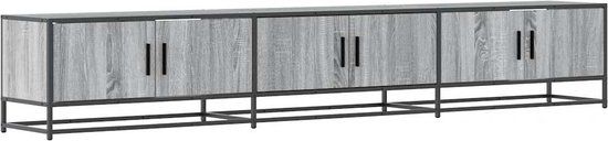 vidaXL TV-meubel 240x35x41 cm bewerkt hout grijs sonoma eikenkleurig