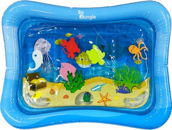 Bo Jungle - Waterspeelmat voor Baby - 51 x 65 cm - Watermat Sea Friends - Zee vrienden - opblaasbare speelmat - Kraamcadeau - Geschenk - Tummy Time