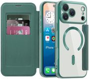 Techsuit SmartMag Book Wallet Case voor Apple iPhone 17 Pro - Groen