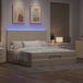 Maison Exclusive - Cadre de lit ottoman avec matelas, couleur crème, 160x200 cm, textile