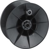 Holland Animal Care ZoneGuard Haspel Trommel los - Uiterst stabiele kunststoffen trommel (uitwisselbaar) met blokkeringspal - Geschikt voor 600 meter lint (10 mm) of 1000 meter nylon draad - Kunststof - Zwart