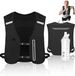 Unyqoos® Gilet de course léger et respirant avec bouteille de 500 ml pour activités de plein air