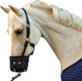 HKM Nylonhalster Met Muilkorf Zwart Pony