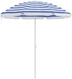 vidaXL Tuinparasol 240 cm 170T polyester Blauw en Wit