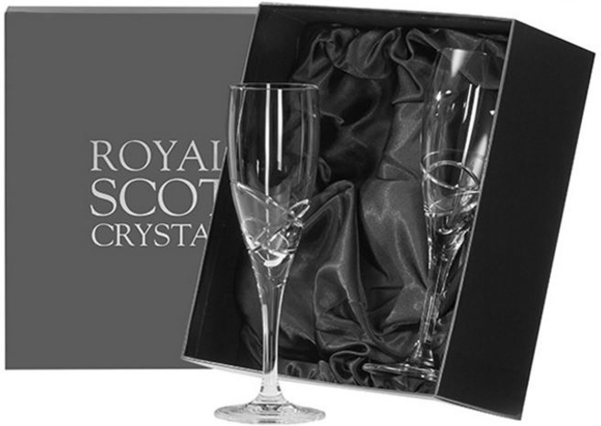 Royal Scot Crystal Skye - Doos met 2 Champagne Glazen Presentatie Verpakking