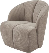 WOOOD Mojo Draaifauteuil - Velvet - Dark Sand - 75x68x77 cm