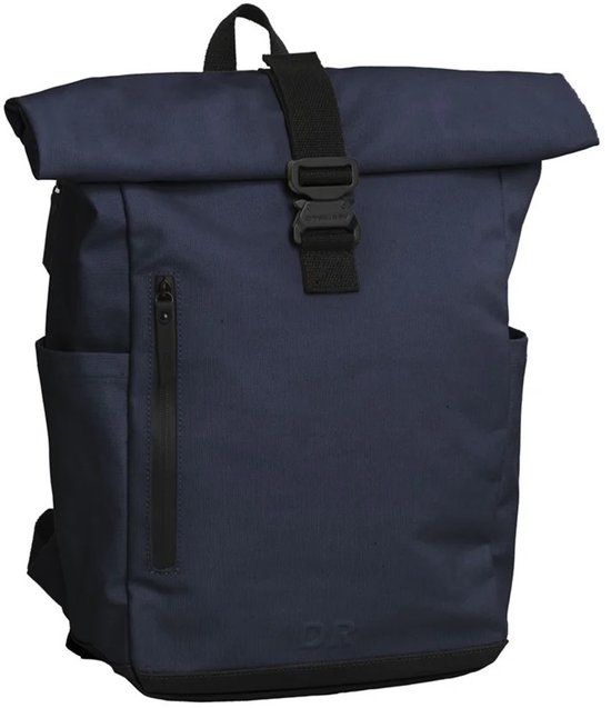 Daniel Ray Wangaratta Coated Canvas Rolltop Rugzak - Laptoprugzak 15,6 inch - 20 Liter - Spat Waterdicht - Navy Blauw